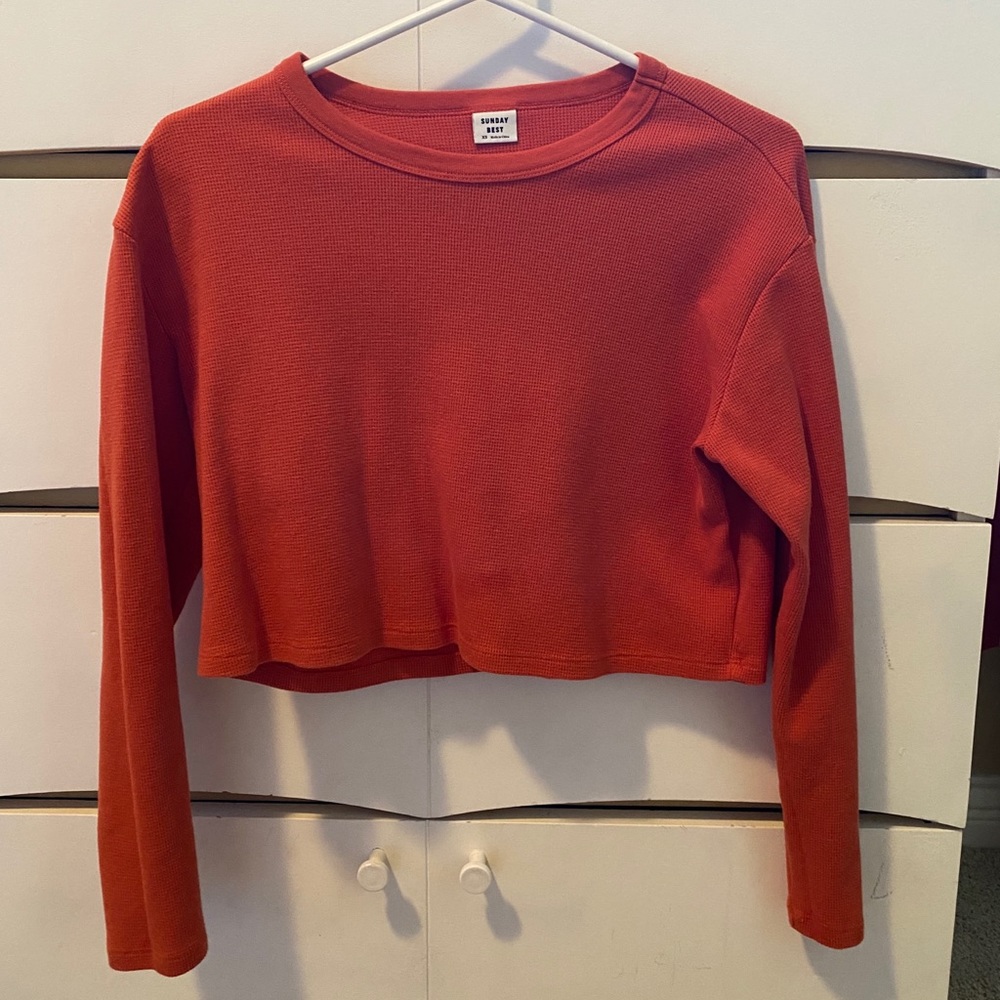 Aritzia cropped long sleeve top.